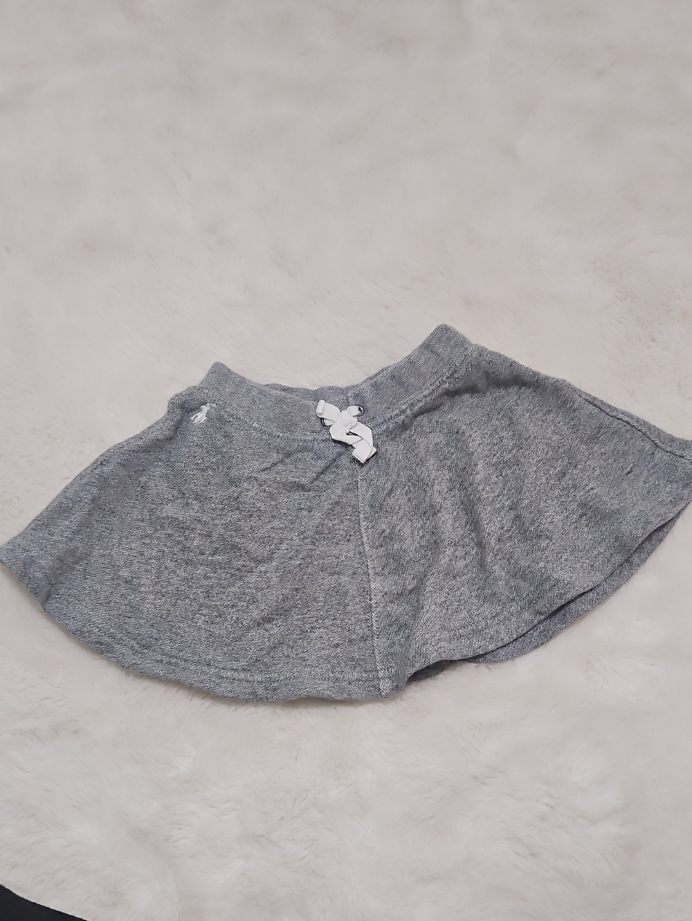 Polo by Ralph Lauren Gray Knit Circle Skirt with Bow